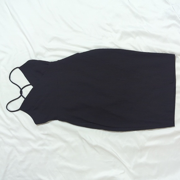 NWT Express Textured Cami Wrap Sheath Dress, Color Black Size XS-TP - Picture 4 of 16